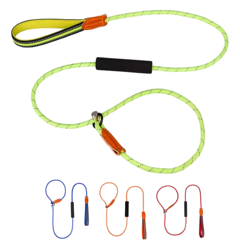 Wholesale Dog Training Leash Explosion-proof Punch Reflective Dog Walking P-leash Adjustable Rope Dog Leash