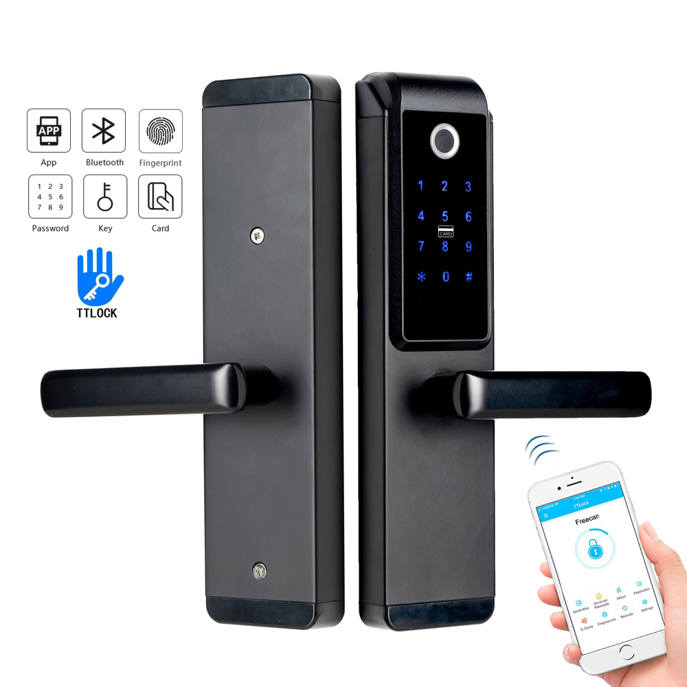 YOHEEN TTlock App цифровой дверной замок Bluetooth контактный Код электронный умный биометрический дверной замок с отпечатком пальца