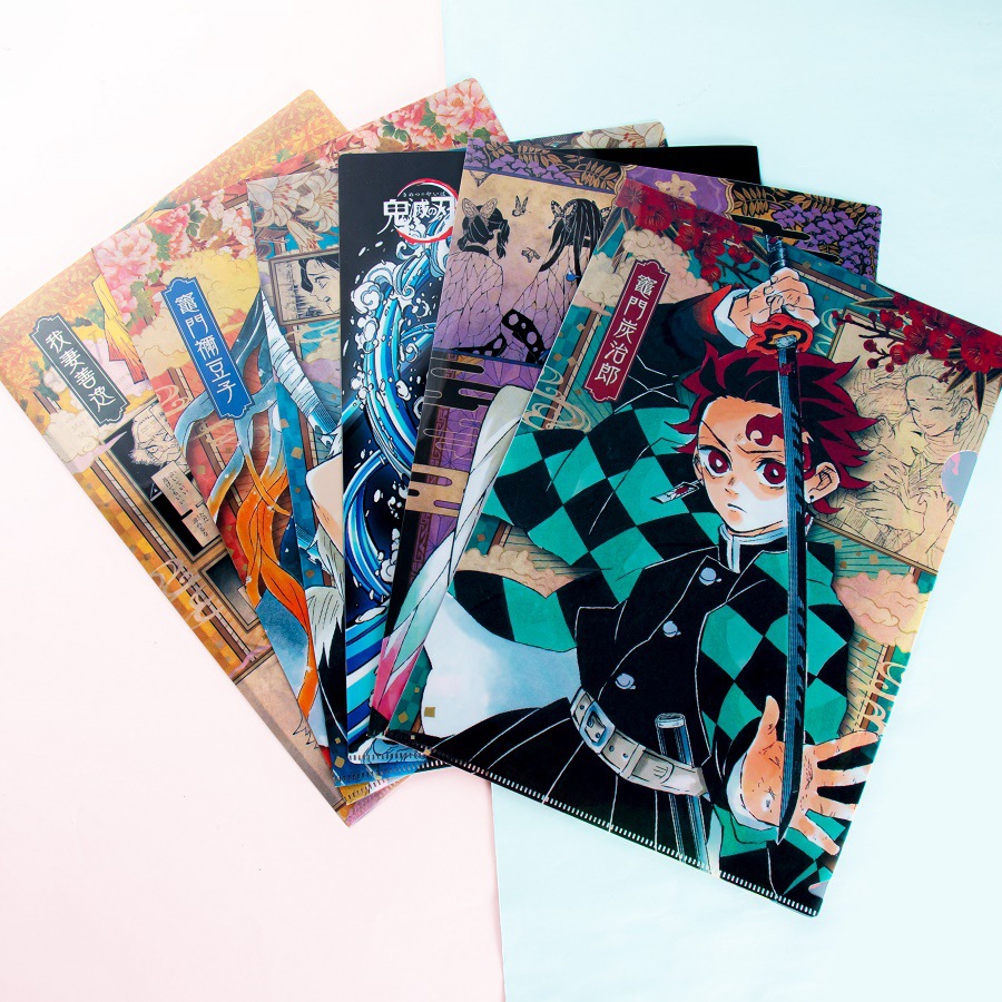 Wholesale Japanese Anime Demon Slayer PP A4 Plastic File Bag