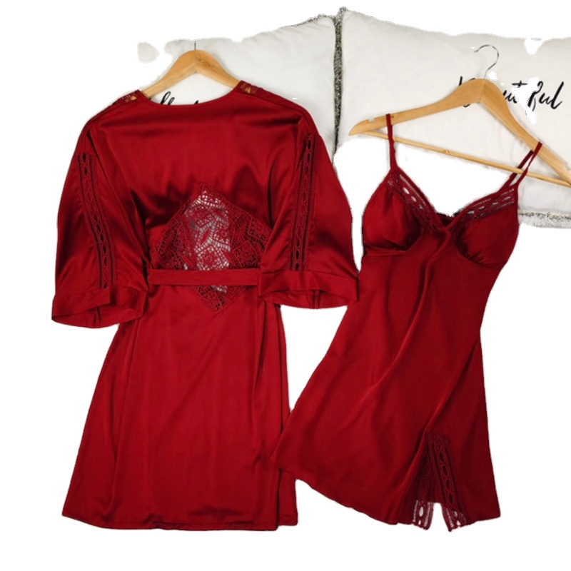 good quality Wholesale latest design good quality silk night wear sexy pajamas for women
