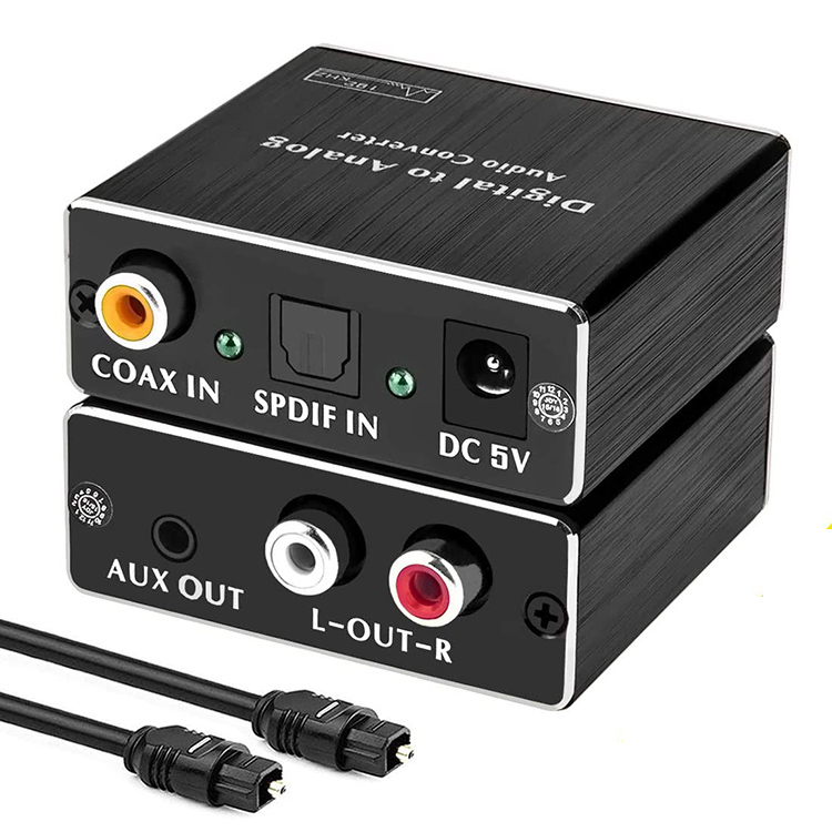 Оптический коаксиальный цифро-аналоговый аудио преобразователь DAC Digital SPDIF Toslink к аналоговому стерео аудио L/R адаптер