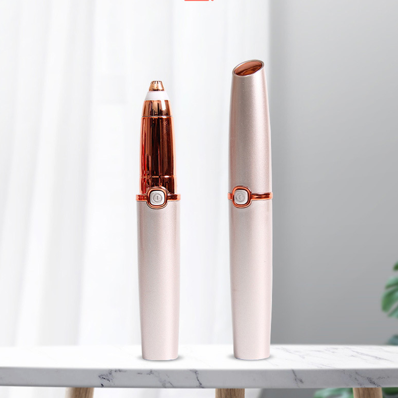Battery-Operated Dry Use Flexible Pivoting Head Painless Eyebrow Razor Facial Hair Trimmer Electric Eyebrow Shaper