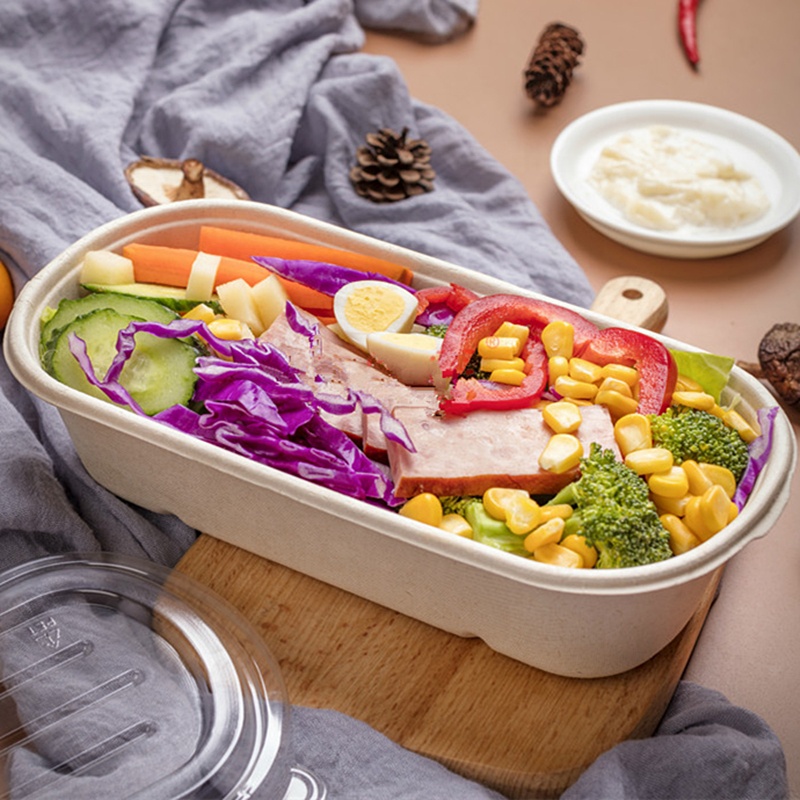 Контейнер для упаковки пищевых продуктов, биоразлагаемая Пшеничная солома и бамбук, картонная коробка на заказ, упаковка пшеничной соломы, бумажной целлюлозы, принимается ZQX