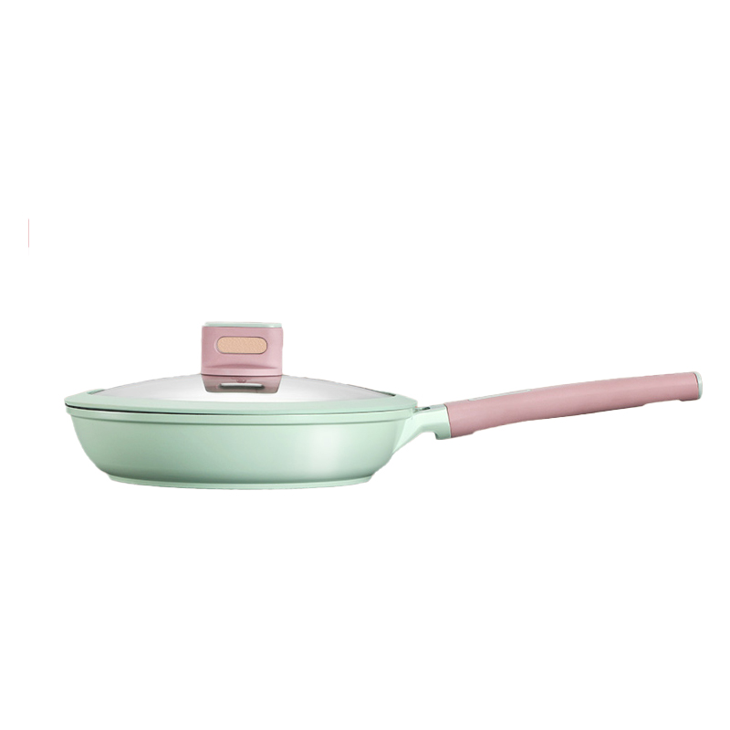 Non-stick pan family medical stone frying pan induction cooker special pot breakfast pot `24cm With Pot Cover