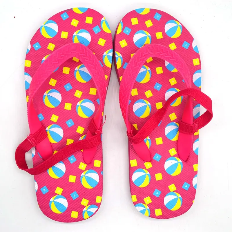 Simple Print Baby girls Flip flops strap Beach Slippers
