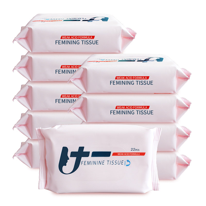 Feminine Menstrual Wipes PH Balanced Unscented Toilet Wet Wipe Private Label Feminine Wipes Flushable
