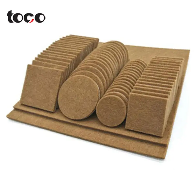 Toco Wholesale new products self-stick bulk furniture round adhesive Felt Pads for hard surfaces chair legs