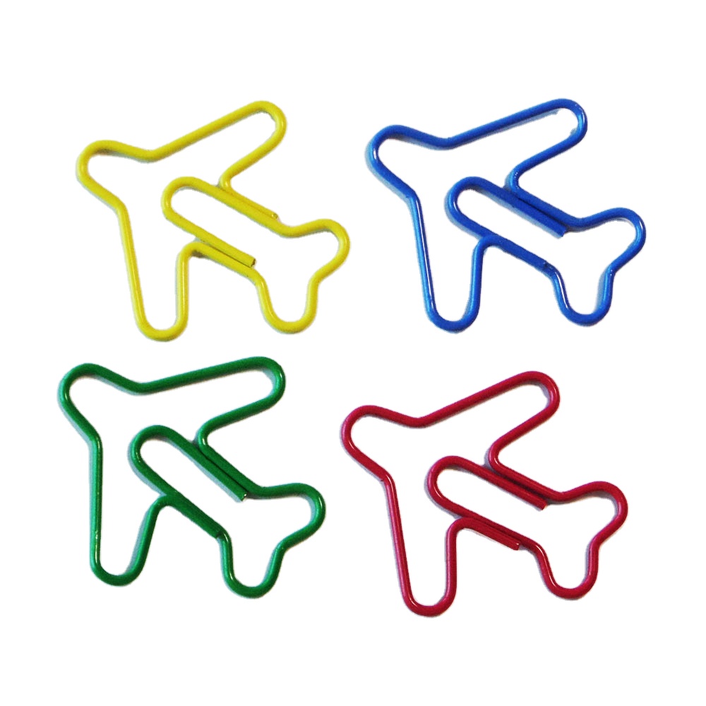 Display packing special design airplane shaped paper clips