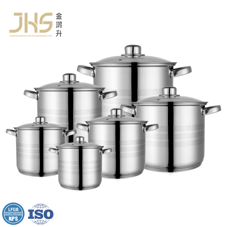 JHS оптом посуда для кухни кастрюля кастрюли набор Нержавеющая сталь бак штока кастрюли для супа/бульона