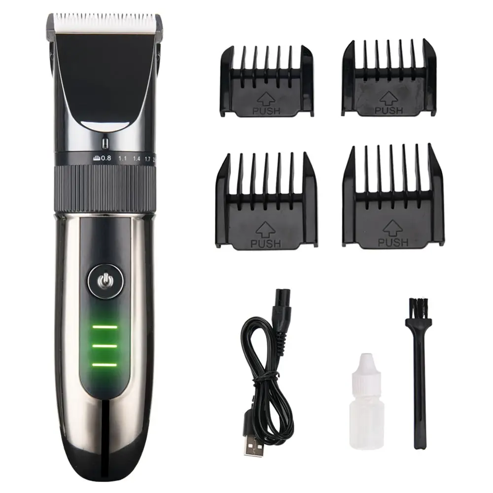 Pritech Ceramic Blade Mens Wireless Hair Clippers Hot Selling Usb Rechargeable Cordless Electric Hair Trimmer