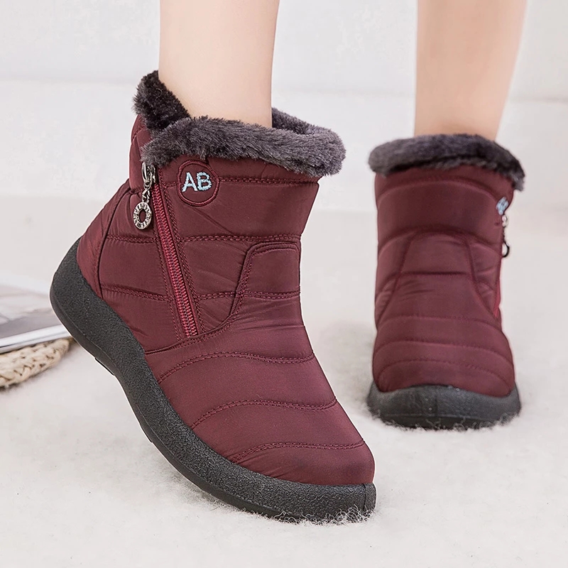 2021 Fashion waterproof snow boots ladies casual warm lightweight ankle winter boots