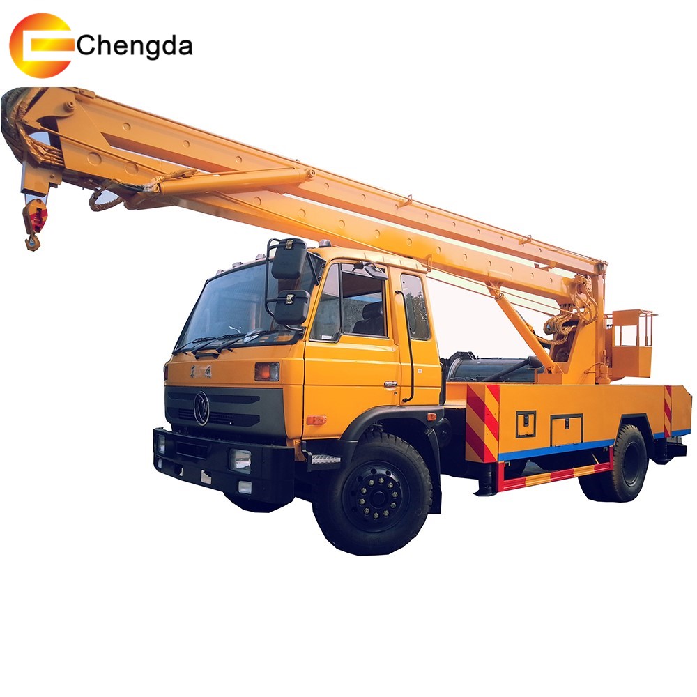 Подъемная гидравлическая платформа Dongfeng высотой до 14 м, легкая грузовая платформа для воздушных работ, буксируемая