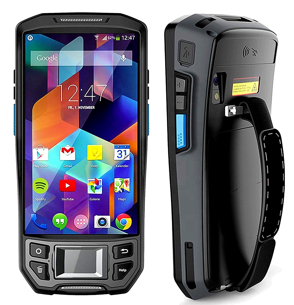 Заводская цена прочный 4G WIFI GPS NFC RFID 125KHz 1D 2D Сканер Штрих-Кода Android Ручной PDA