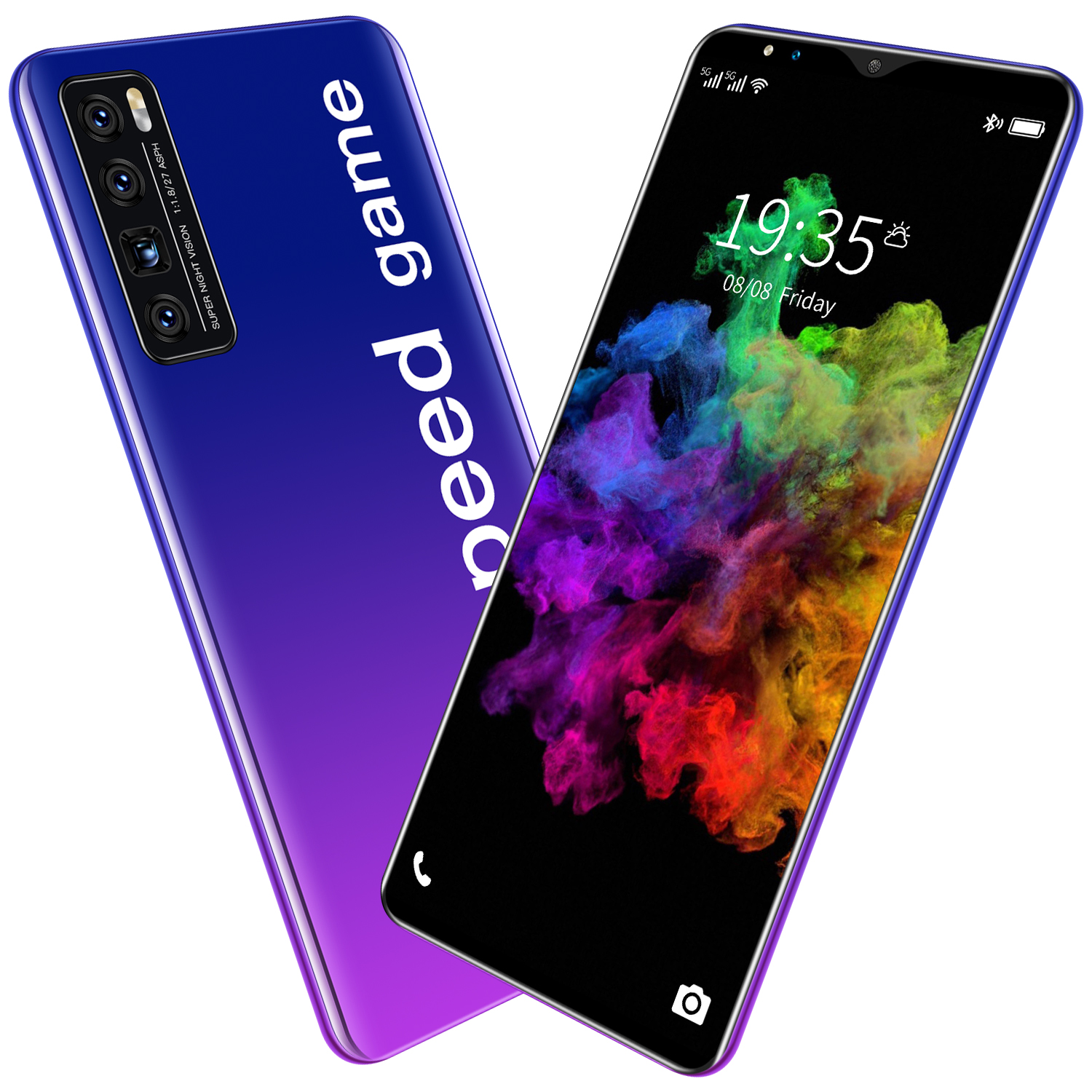 6,1 дюймовый полноэкранный телефон Nowa7 Pro, 8 ГБ + 128 ГБ, сверхбольшая память, распознавание лица, мобильные телефоны Android 9,1