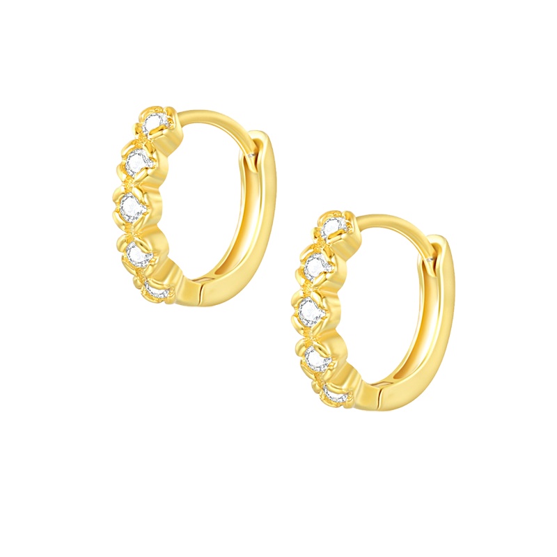 2021 Jewelry 925 Sterling Silver Zirconia Hoop Earring Dainty Silver Earring