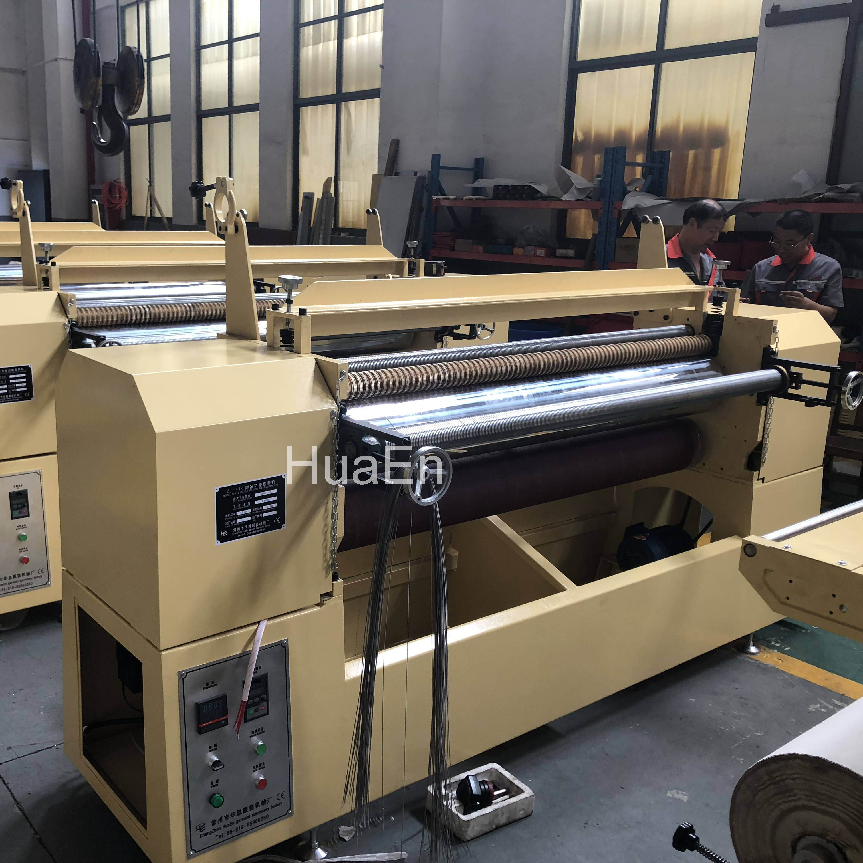 Чанчжоу Huaen ZJ-816 цилиндр Прокатки Вещевой Мешок гофрированная плиссировочная машина Ткань Текстиль медь обычный продукт запасные части