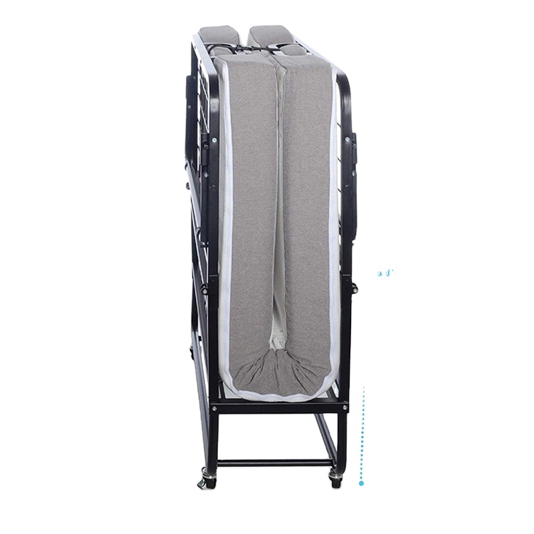2021 Hospitals Portable Folding Bed Cheap Single Mattress Foldable Metal Beds frame with mattress For Adults