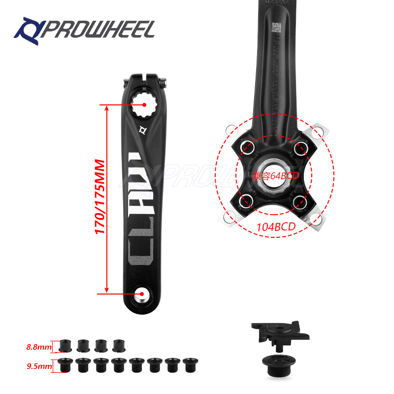Multifunctional Bike Chrome Crank Sets Square Hole Crank Set Road Bike Claw