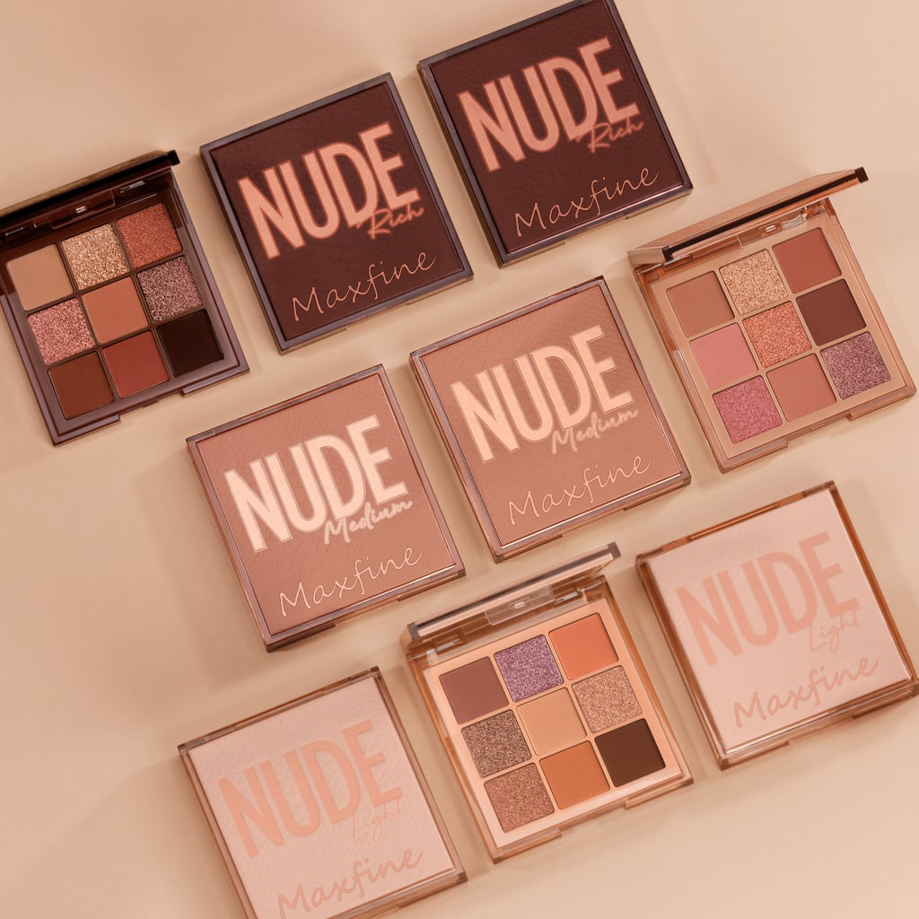 9 Color Eye Shadow Longwear High Pigment Smooth Shimmer Matte Nude Cardboard Leather Eyeshadow Palette Private Label