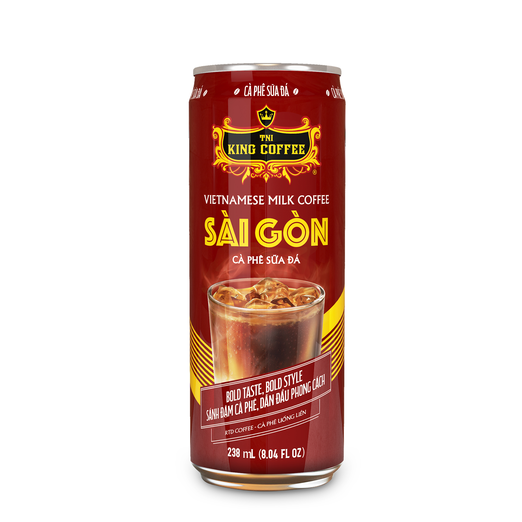 KING COFFEE - Ca Phe Sua Da Sai Gon (вьетнамский холодный молочный кофе) в банке, известный частный бренд, вьетнамский кофе