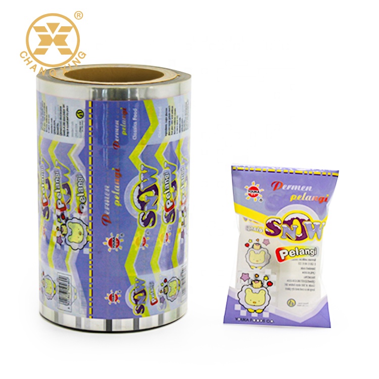 China Factory custom food packaging laminated roll film printed plastic BOPP aluminum foil film for cookie
