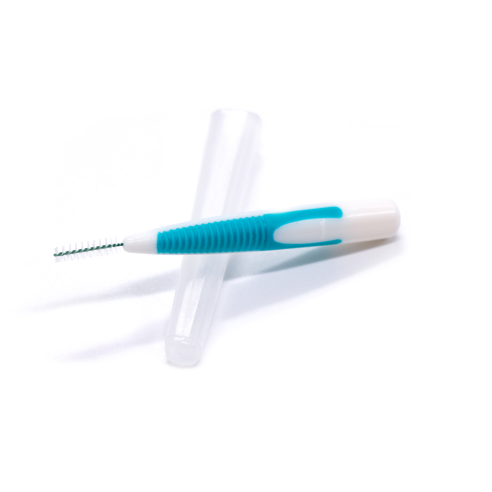 Dental disposable interdental brush with orthodontic use