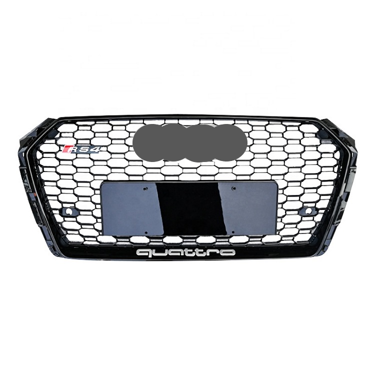 Автомобильные детали глянцевая черная решетка радиатора для Audi A4 B9 Facelift Honeycomb RS4 передняя решетка 2017-2019
