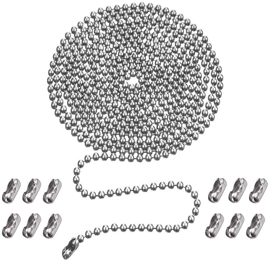 100 Feets Roll 3.0mm Stainless steel copper iron Ball Chain Diy Gold Plated For Necklace Jewelry Making