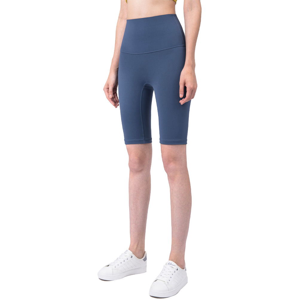 Custom High Waist Nylon Compression Squat Proof Fitness Bottom Workout Gym Women Biker Shorts