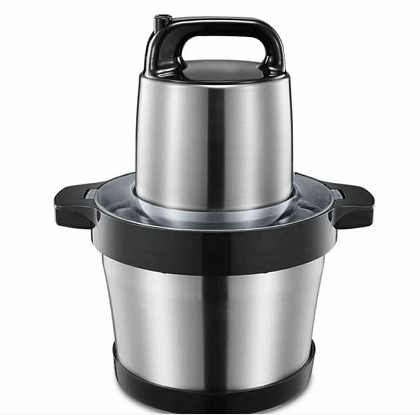 6L Food Processor Food Grinder for Meat and Vegetables Meat Grinder Electric food chopper  Steel cup steel head 8 motor