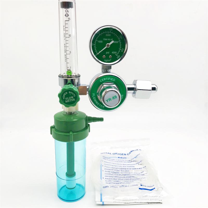 Medical oxygen meter pressure gas regulator supply portable oxygen inhaler