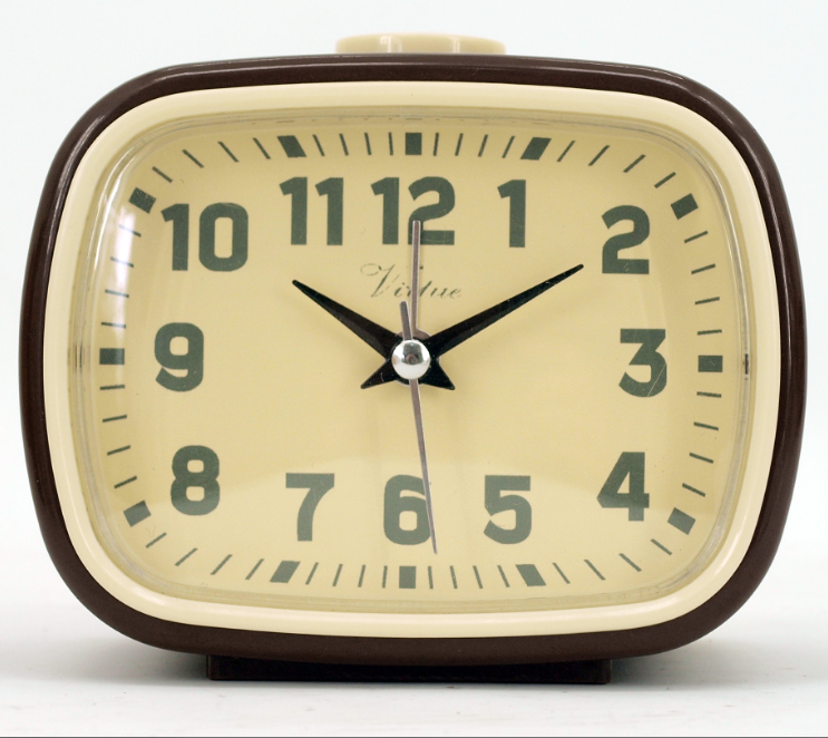 Fashioned Quiet Quartz Analog Desk Table Alarm Battery Operated Hot Vintage Retro Old Clock With Night light
