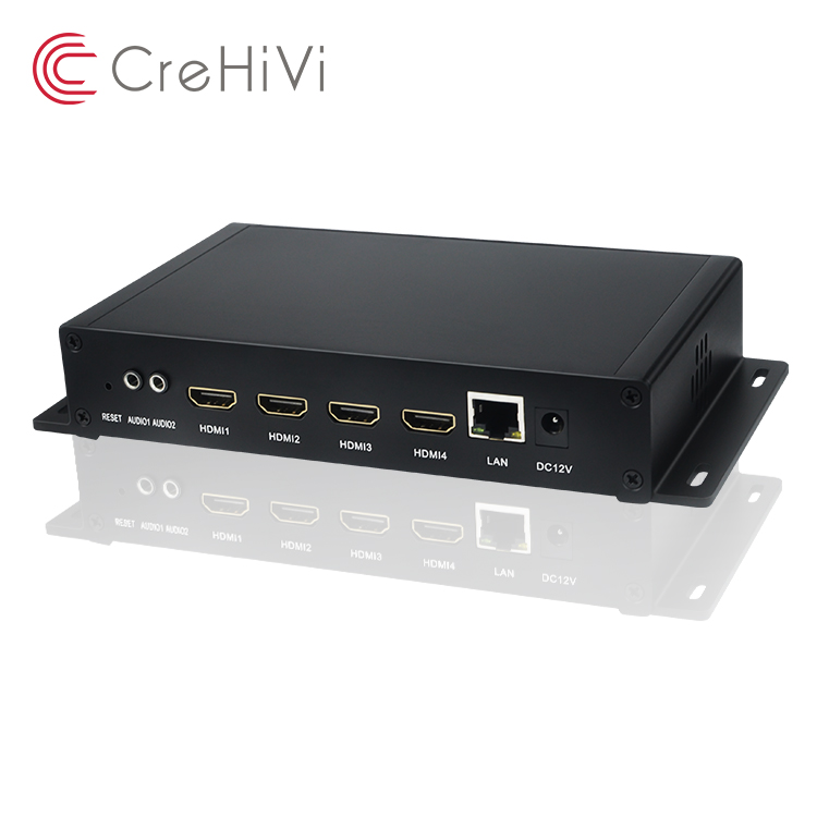 4 каналов h.265 HDMI к IP кодер 1080P RTMP ONVIF H.264 H264 кодер для прямые трансляции