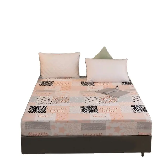 OEM 4pcs bedding set bed sheet printed queen size microfiber fitted bedsheets and pillow cases