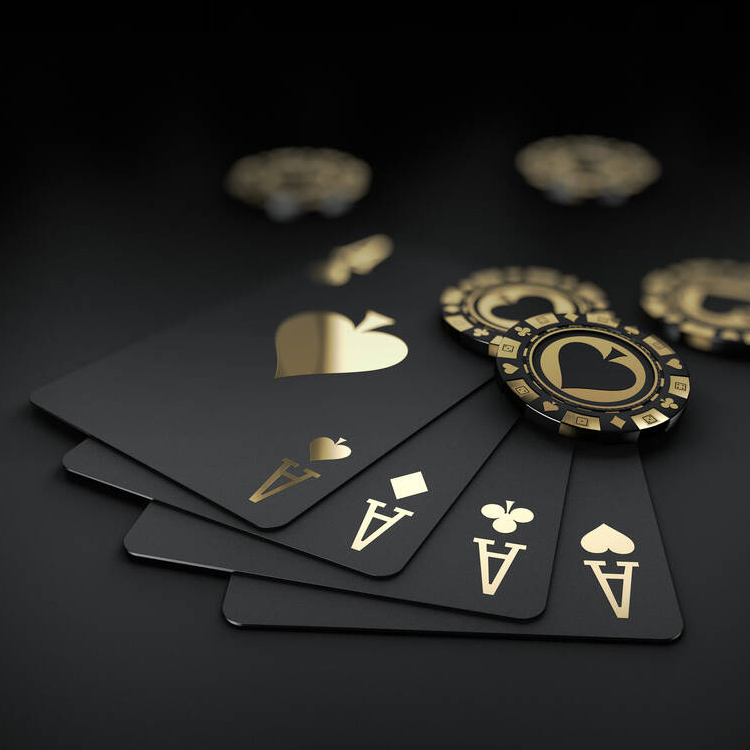 Custom Design Black Waterproof Playing Card Game Washable Plastic Poker Paper Cards With Logo Box Packed Board Game