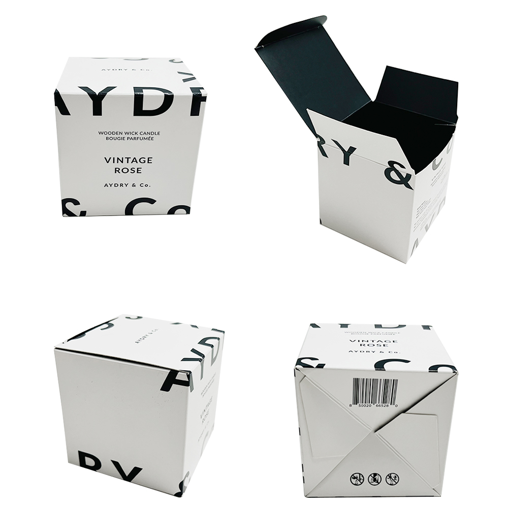 Wholesale Large Candles Packaging Box Custom Bee Wax Candle Box Packaging Luxury Metal Candle Holder Gift Box Set