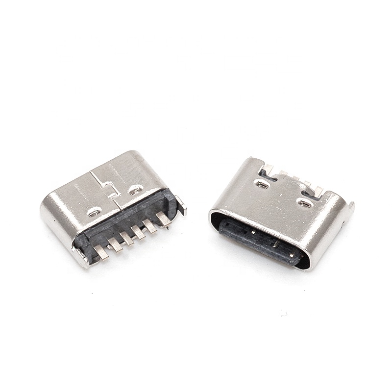 Прямая продажа с фабрики Высокое качество женский 8 контакты Smt C тип L 6,5 мм Micro Usb зарядный порт соединитель