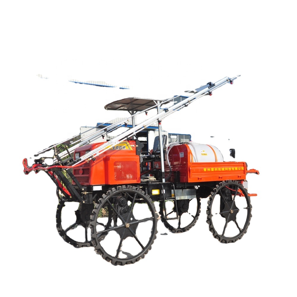 Top Supplier Agricultural Fertilizer Spreader Pesticide Spray Power Paddy Self Propelled Boom Sprayer Machine