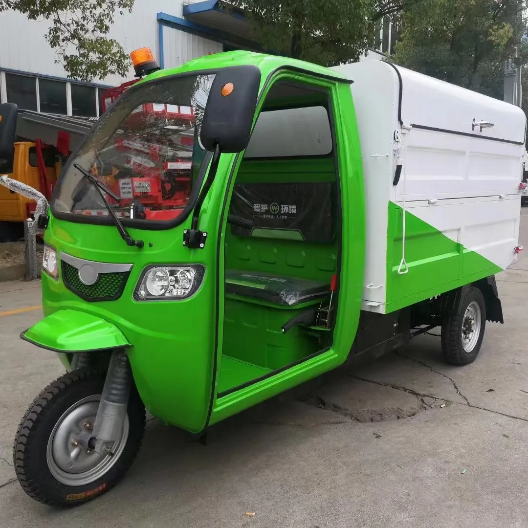 Hot sale 3Wheels Electric Garbage Vehicle 2.5cbm/1ton Tricycle Self Discharging Electronic Refuse Removal Collecting Truck