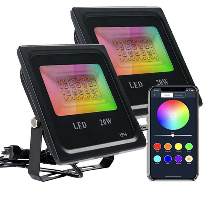 Водонепроницаемый Ip66 BT прожектор для стадиона, беспроводное приложение, сетка Rgb 100 Вт 150 Вт 20 Вт, наружная лампа, светодиодные прожекторы, прожекторы