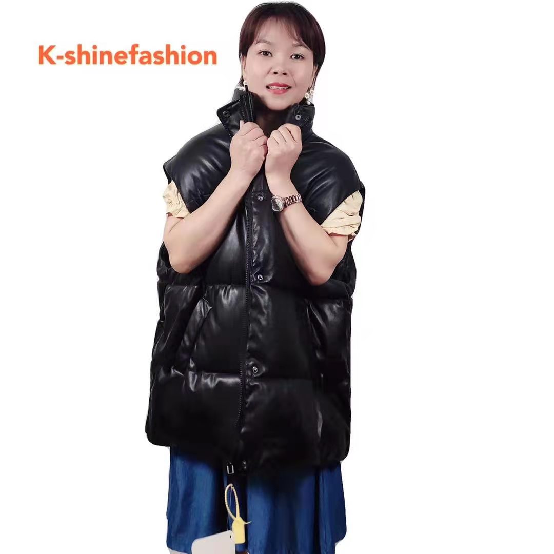 Women winter short casual plus size puffer padded vest 2021