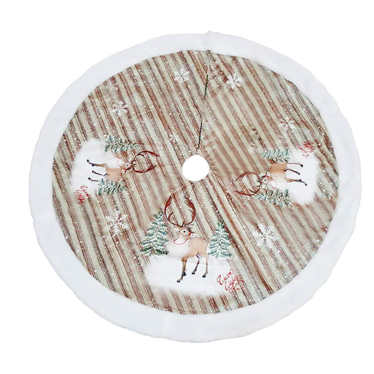 Factory wholesale Christmas tree skirt Christmas tree bottom decoration 98cm flannel old man tree skirt