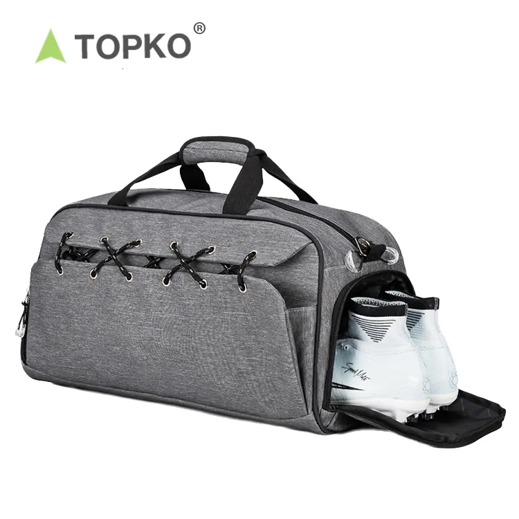 TOPKO Wholesale Custom logo training duffle bag fitness wet dry separation hand bag yoga bag