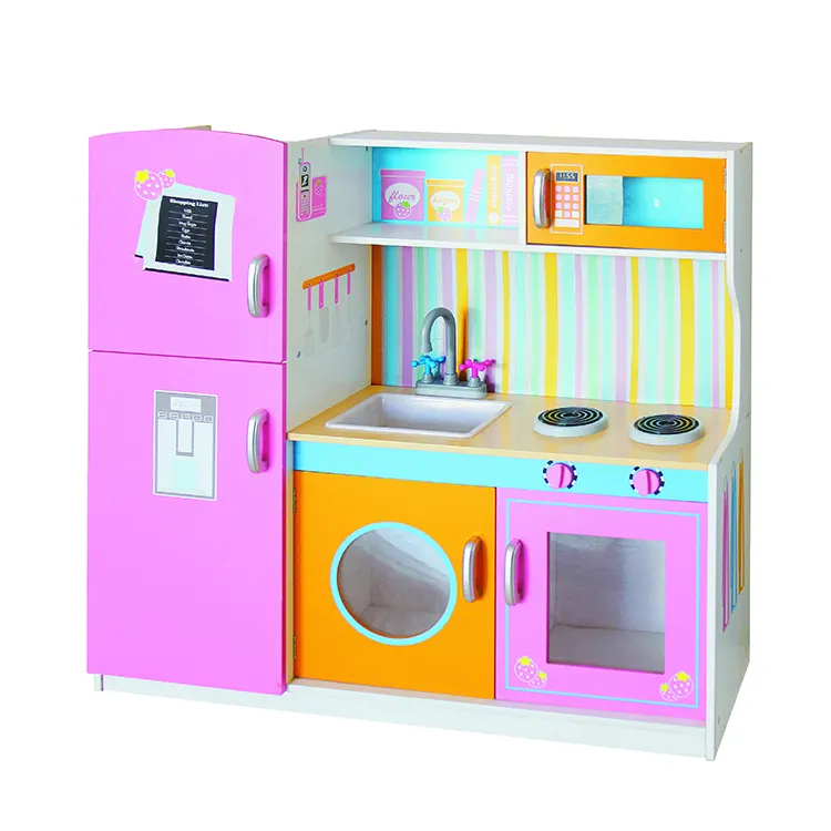 2021 Hot Sale High Quality Big Cooking Wooden Kitchen Set Play Toy For Kids