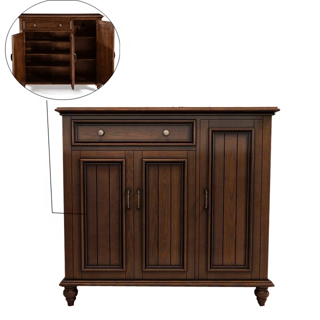 vintage cupboard for shoes brown for living room