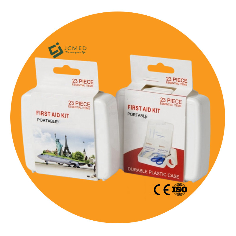 JCMED medical first aid box plastic with supplies