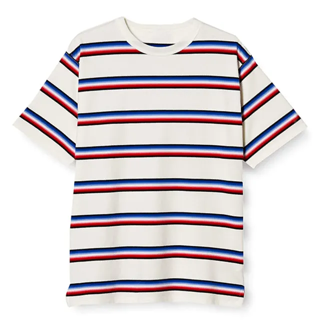 New Fashion Boy Children Summer Clothing Yarn Dye Children Round Neck Short Sleeve Cotton T-shirt