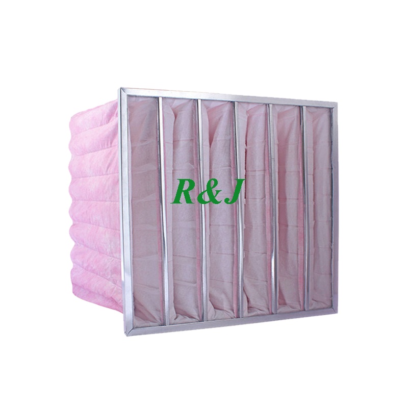HVAC F5 F6 F7 F7 pocket filters synthetic fiber bag air filter with aluminum frame