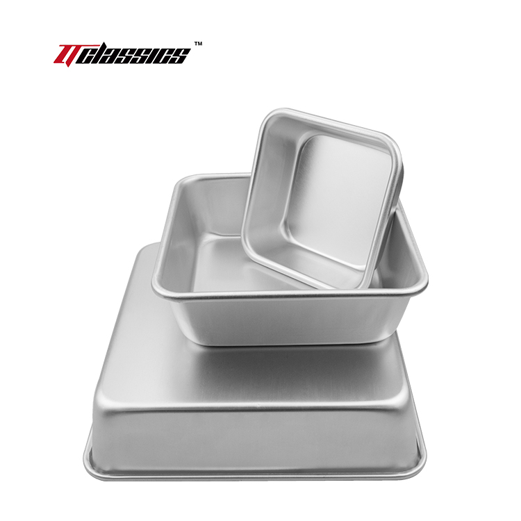 4 -8 inch square bevel cake mold aluminum mold DIY creative baking cheese Mu Si Qifeng cake snack mold.