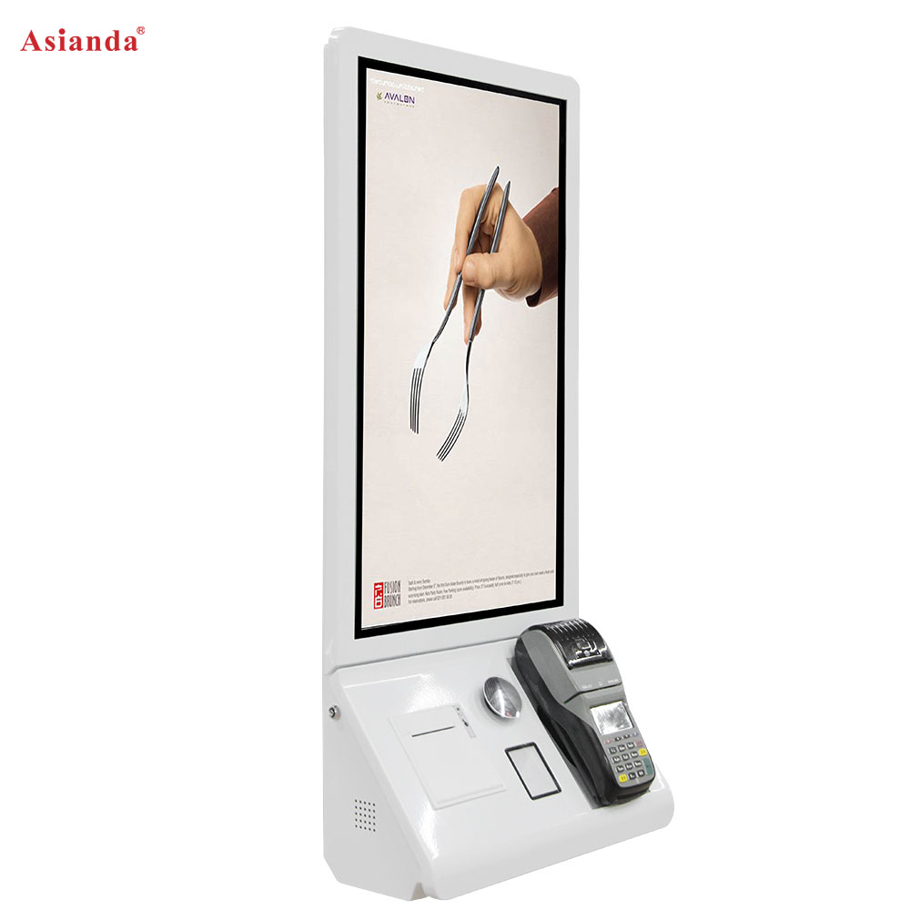 Latest Self-Design 24 Inch Self Service Touch Screen Payment Kiosk Super Slim Wall Mount Terminal Touchless Self Ordering Kiosks